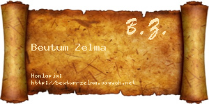Beutum Zelma névjegykártya