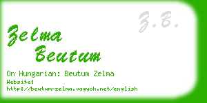 zelma beutum business card